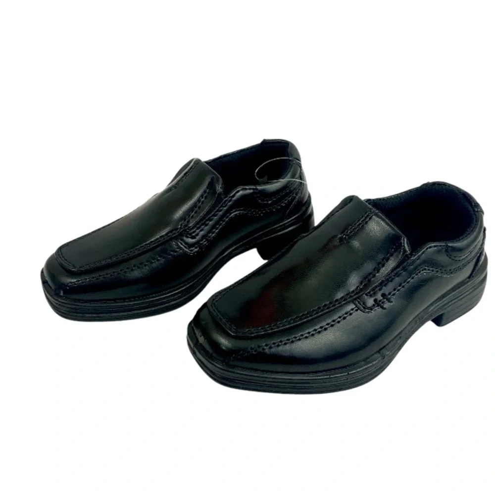 Deer Stags Wise Boys Black Dress Loafers Size 7 Toddler Slip On Formal Shoes